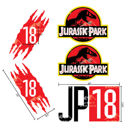 Custom Jurassic Park Scratch Decal Kit